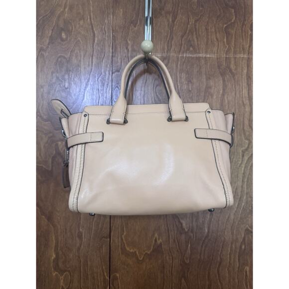 Coach Swagger 27 Carryall Satchel Bag Light Blush Pink Leather Gunmetal Hardware - Picture 2 of 11